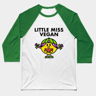 Little Miss Vegan Baseball T-Shirt